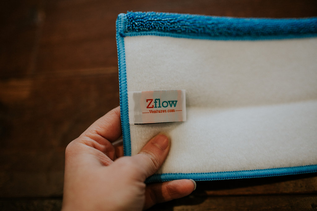 Zflow 18" Microfiber Wet and Dry Mop Pads 3-Pack - Premium Commercial Grade Washable Pads (18", Blue)