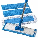 Zflow 18" Professional Microfiber Mop - Premium Stainless Steel Handle With Microfiber Pad + 3 Microfiber Wet Pads