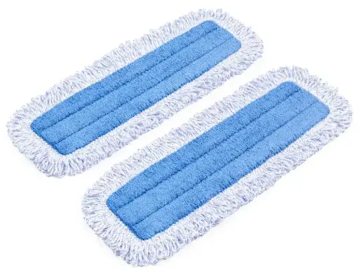 [ZF-MFDP-18] Zflow 18" Microfiber Dust Mop Pads 2-Pack - Premium Commercial Grade Washable Pads